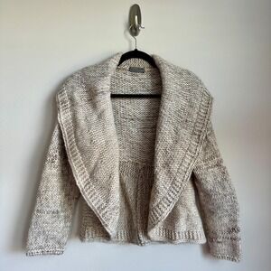 Elsamanda Cardigan Sweater‎ Womens M/L Made in Italy Alpaca Mohair Open Front
